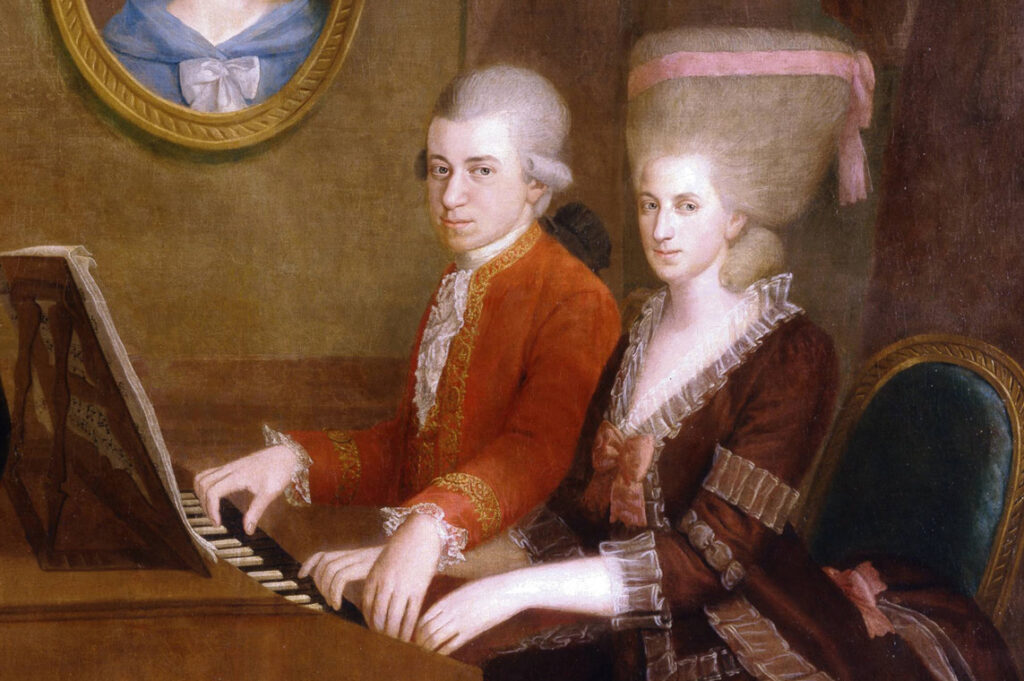 Моцарт с женой